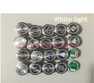  NEW 10pc OEM KONE Elevator Round Button KDS50 / KDS300 DC10-30V White Light