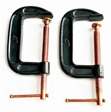 2 ATE PROFESSIONAL 4" HEAVY DUTY C CLAMPS 40039 BRAKE CALIPER PISTON TOOL CLAMP