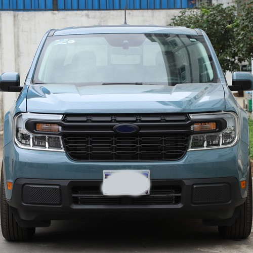 Kit de accesorios de moldura de parrilla central delantera de coche negro mate para Ford Maverick 2022+ - Imagen 6 de 11