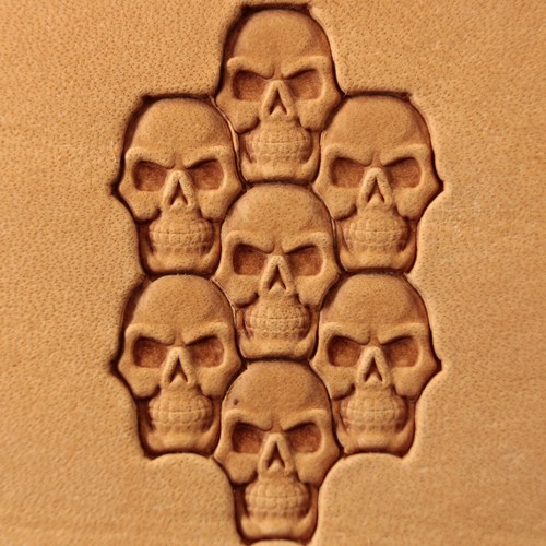 Leather stamp tool for leather crafting crafts Puzzle Skull brass stamps #375 - Picture 12 of 12