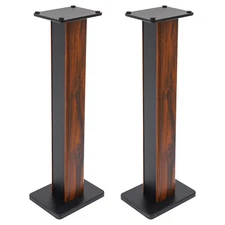 Bookshelf Floor Speaker Stands 1Pair Wood Column Home Theater Speaker Bookshelf