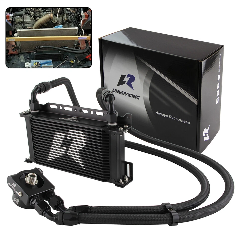 19 Row Oil Cooler Kit Thermostatic For Subaru BRZ Scion FR-S FA20 Toyota GT86 - Image 4 of 4