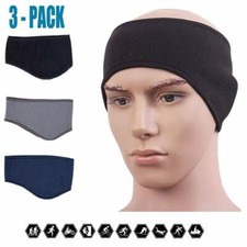 3pcs Winter Fleece Ear Warmers Muffs Headband for Men Women Ski Running Cycling