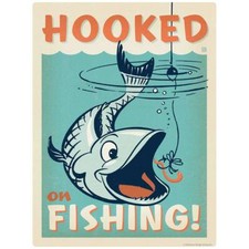 Hooked On Fishing Decal Peel and Stick Decor
