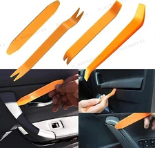 4x Car Door Trim Removal Tool Pry Bar Panel Dash Radio Body Clip Installer Kit