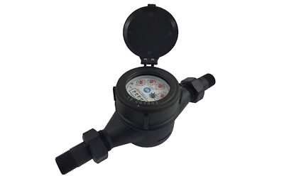 DAE MJP-75 Lead Free Potable Plastic Water Meter, 3/4'' NPT Couplings, Gallon