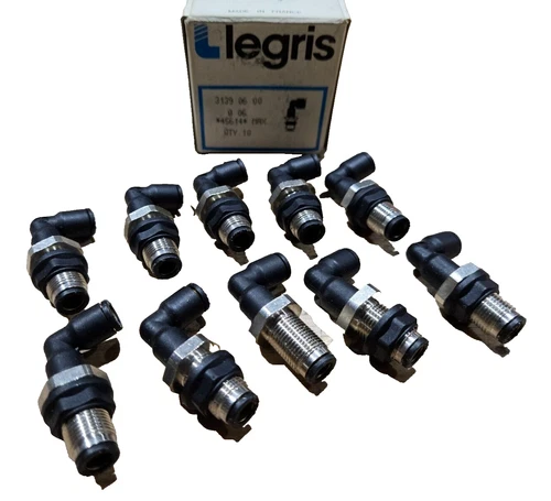 3139 06 00 Parker | Legris Bulkhead Connector Swivel Fitting | 6 mm Push-to-Conn