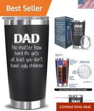 Funny Dad Tumbler - 20 Oz Leak-Proof Stainless Steel for Birthday & Holidays