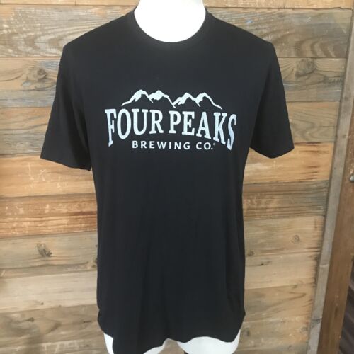 Four Peaks Brewing- Arizona Beer Brewery Logo Men's Black T-shirt Size Large - Afbeelding 1 van 7