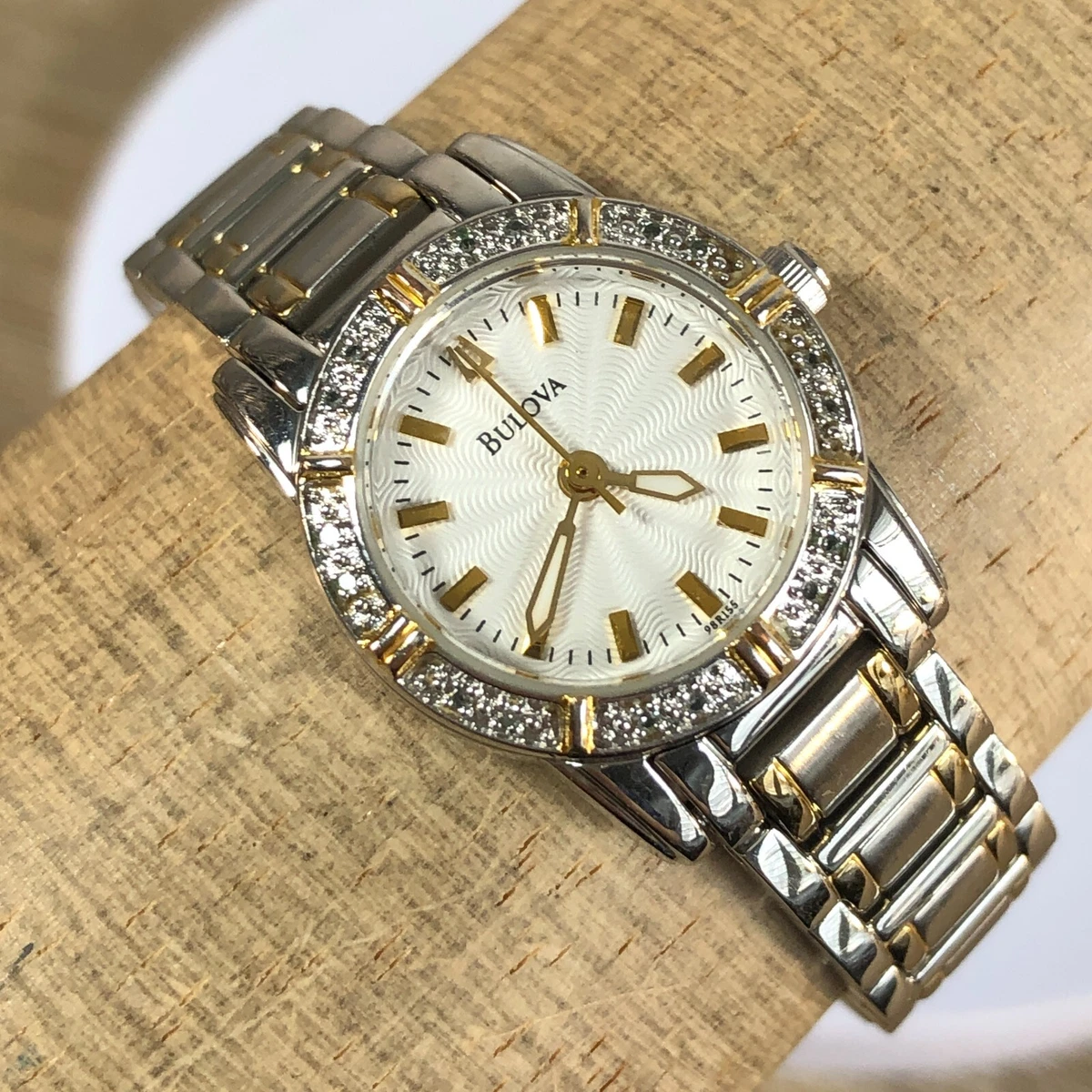 Bulova 98R155 Highbridge 16 Diamonds Two Tone Womens Dress Watch