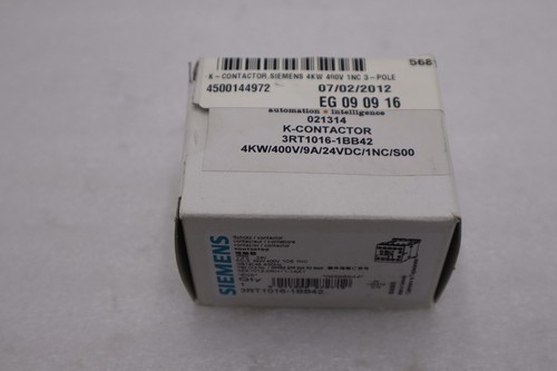 New Siemens contactor 3RT1016-1BB42 3RT10161BB42 New With Box Stock G873A - Picture 3 of 3