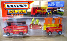 Matchbox Adventure Pack Hazard Squad Fire Truck Light Truck Play Set