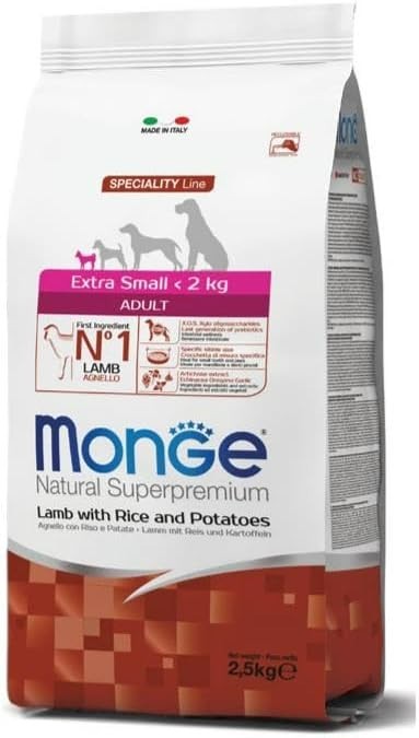 Crocchette Monge ExtraS Agnello 2,5kg | Il meglio del Made in Italy