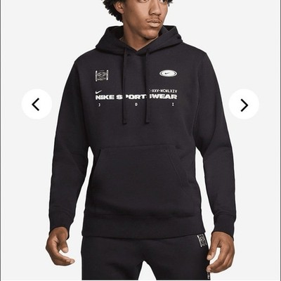 Nike NSW Club Pullover BB Black Uni Hoodie HQ2305-010 Men's Size Large