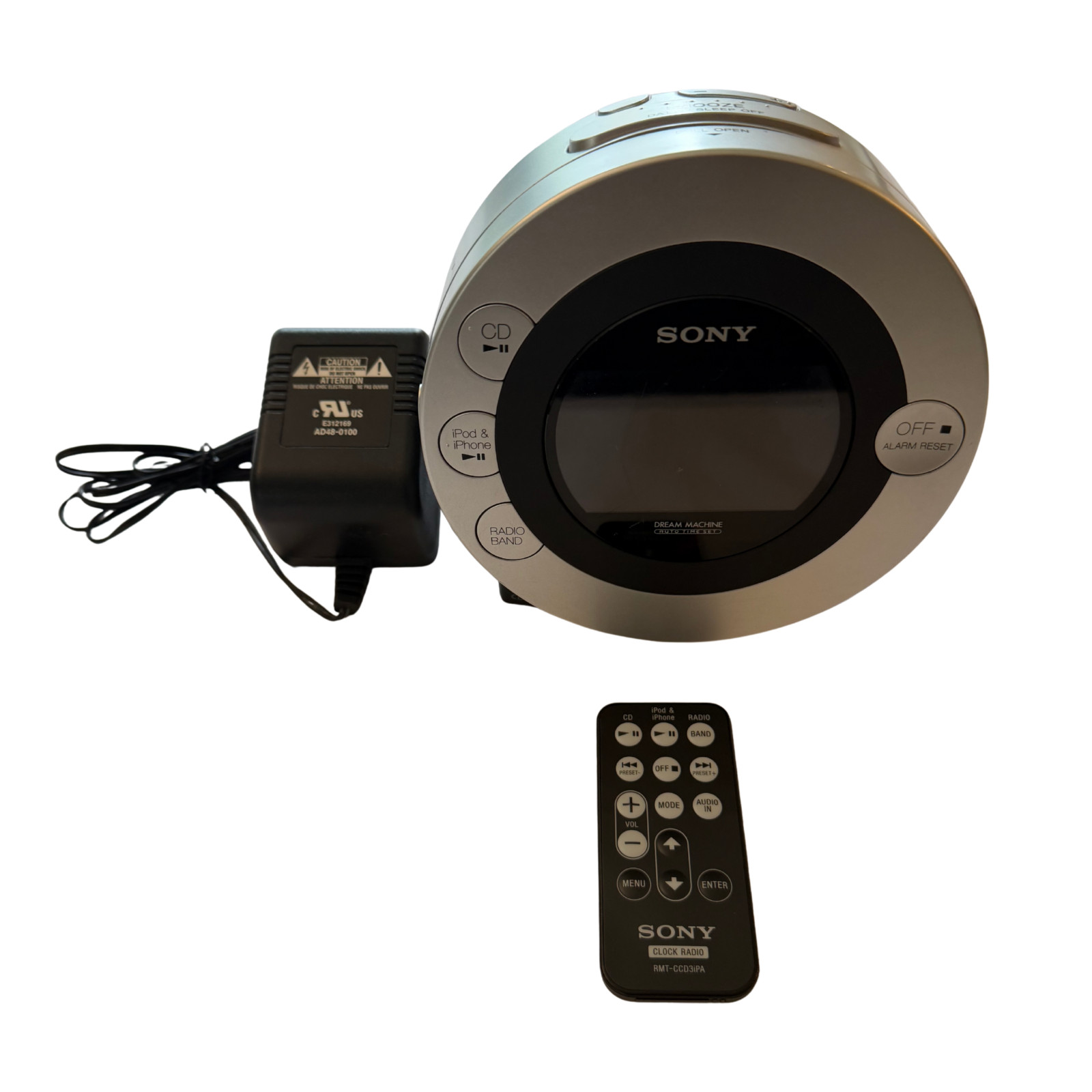 Sony Dream Machine FM/AM CD Clock Radio Alarm iPod iPhone Do