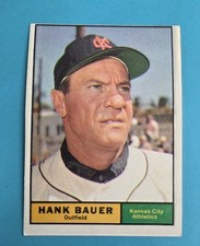 1961 Topps #398 Hank Bauer Kansas City Athletics BASEBALL Card 2E