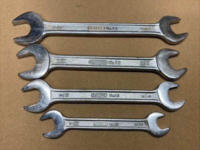 GEDORE Open Wrench Set SAE Drop Forged 3/8'' - 3/4'' Lot of 4 Pieces