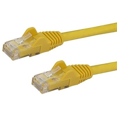 2 pc STARTECH.COM N6PATCH1YL 1 ft Yellow Cat6 Ethernet Patch Cable with Snagles