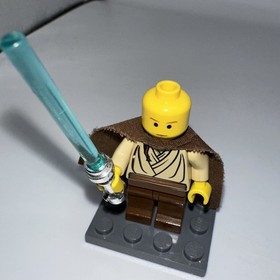 Lego Star Wars Minifigure Obi-Wan Kenobi Yellow Head, Lightsaber 7161!