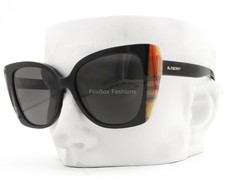 Burberry Meryl Sunglasses Polished Black on Check Plaid B 4393 4055 87 with Case