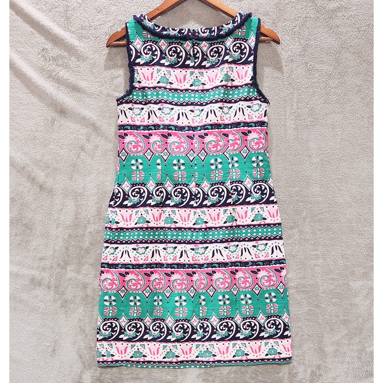 Talbots Multi Pattern Striped Sleeveless Mini She… - image 3