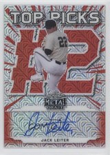 2021 Leaf Metal Draft Top Picks Orange Mojo Jack Leiter #TP-JL1 Auto 0tw4