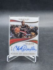 2018 Panini Immaculate Clyde Drexler marks Of Greatness Acetate Auto /49 Blazers