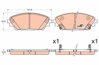 Bremsbelagsatz Scheibenbremse Cotec Trw GDB3592 FüR Mazda Bm Dk Cx Bn Bmlfp BM4