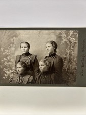 Antique Photo Cabinet Card "Holt Girls" Beautiful Portraiture of Four Sisters