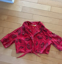 Super cute Vintage 70's/80's tie crop top