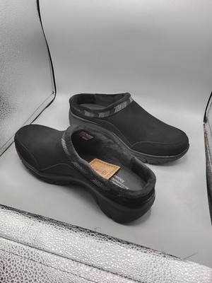 Skechers Easy Going Suede Trimmed Clogs Seasonal Grace  8M  Black   UP