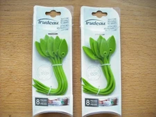 TRUDEAU Silicone Reusable Tie Wraps 2 Pkgs 8+8=16 Heat Resistant FREE SHIP!