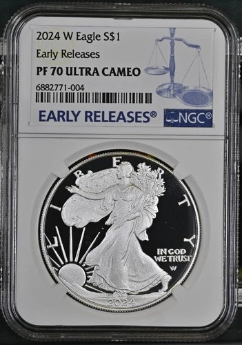 2024 W American Eagle Silver Dollar $1 NGC PF70 Perfect Grade ULTRA CAMEO (C6)
