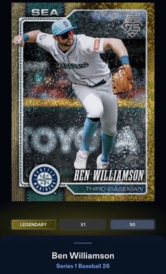 26 Topps Bunt DIGITAL Series 1 Gold Holofoil LEGENDARY 50cc Ben Williamson