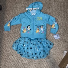 4T Bluey & Bingo Girls 3pc Outfit Set Hoodie ...
