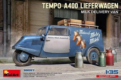 TEMPO A400 LIEFERWAGEN. MILK DELIVERY VAN / 1:35 - Miniart