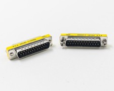 DB25 Male to Male Gender Changer D-Sub 25 Pin Coupler Adapter RS-232 Lot of 2