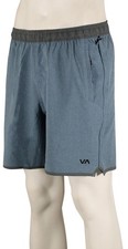 RVCA Yogger Contrast 17" Athletic Shorts - Vintage Navy Heather - New