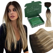 Weft Hair Extensions Human Hair Ombre Blonde Sew in Extensions Real Human Hai...