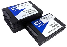 Lot of 9 Western Digital WD Blue 250GB 2.5" SATA III SSD - Mixed Models - Wiped