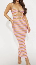 Multicolor Crochet Maxi Women’s Dress Size Small Never Worn Sleeveless