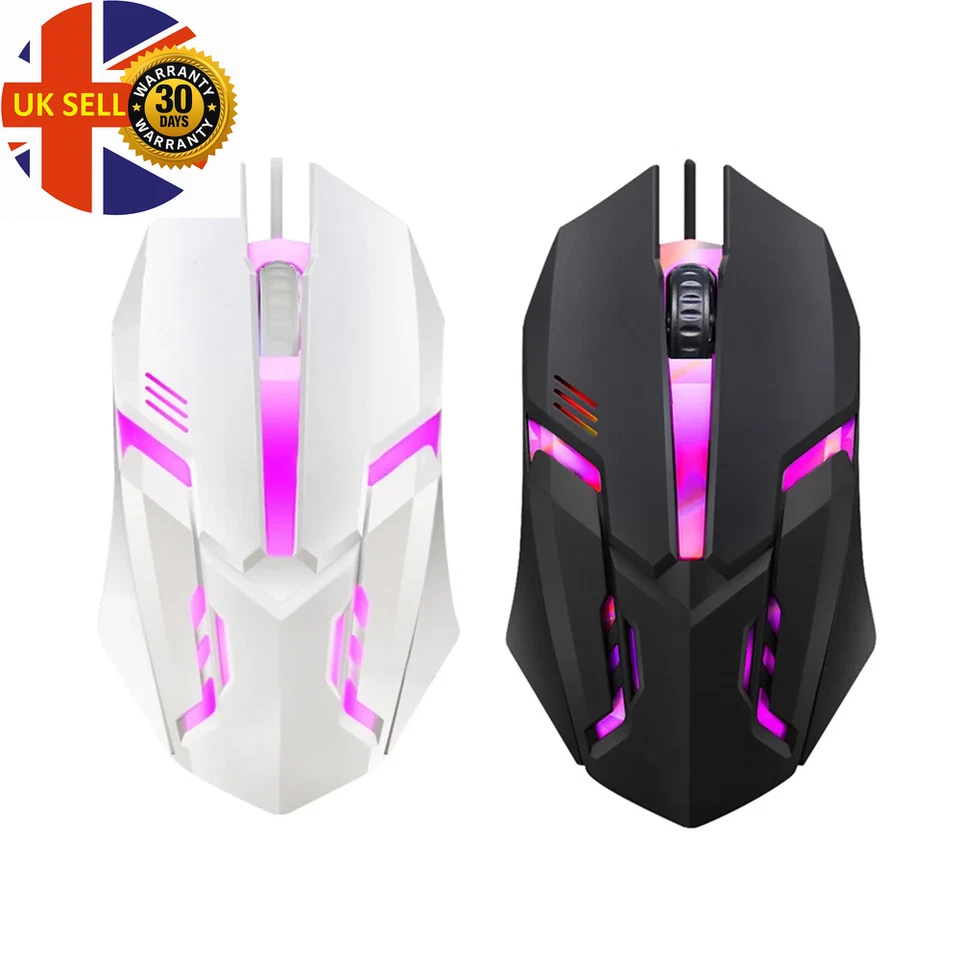 E-Sports USB Wired Mouse Colorful LED Gaming Mouse 5000 DPI Wired Mice Optical W - Image 2 of 4