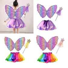 Girls Butterfly Wing Costume Dress up Fairy Princess Outfit for Christmas