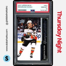 2021 UPPER DECK #451 MASON MCTAVISH YOUNG GUNS RC ROOKIE PSA 10