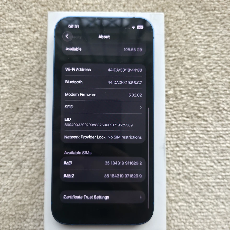 Apple iPhone 13 128GB Blue | Good Condition. | 81% BH | Fast post | Same day🚚✅ - Image 4 of 4