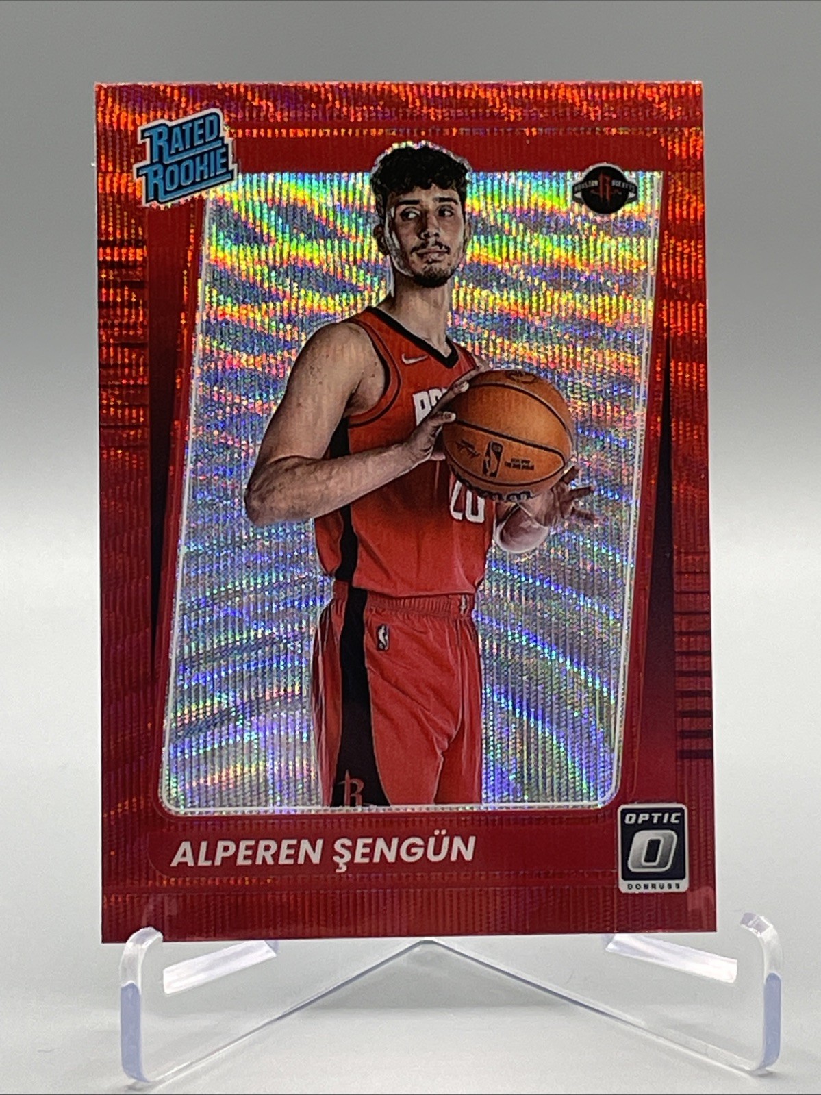 2021-22 Donruss Optic #169 Alperen Sengun Rookie Red Wave Prizm Houston Rockets