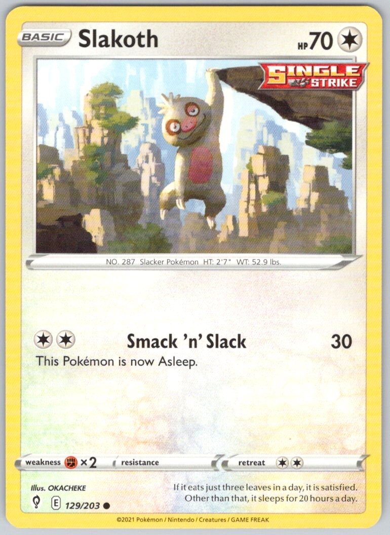 Slakoth 129/203 Evolving Skies EVS NM/M