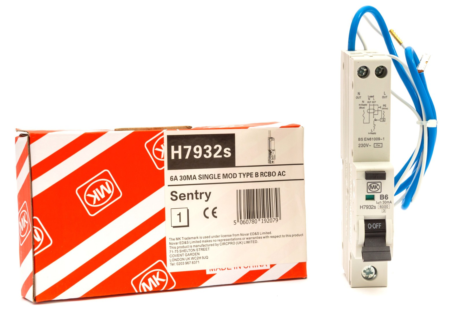 MK SENTRY 10A RCBO H7933s TYPE B AC 10A 30MA SINGLE MODULE 10 AMP 7933s - Image 3