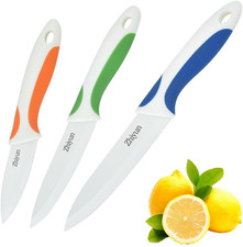 3 Pcs Ceramic Knife Set 5in Universal Knife 4in Vegetable Knife 3in Peeling Knif