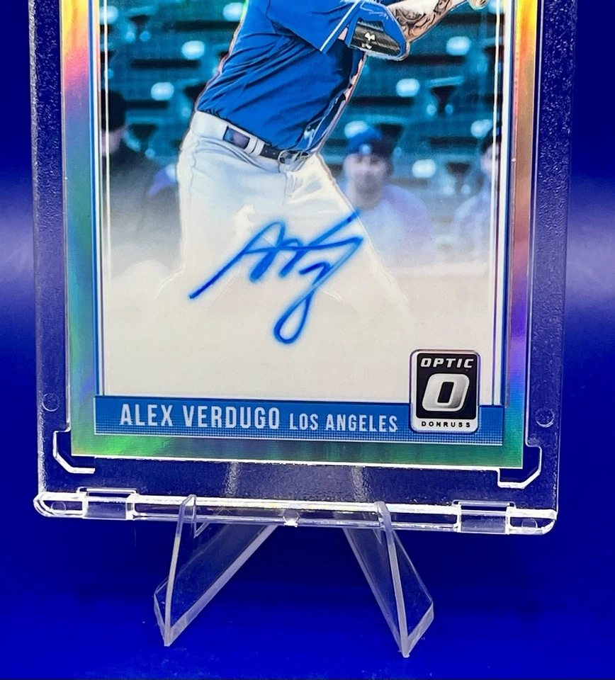 2018 Panini Donruss Optic Alex Verdugo Rated Rookie Prizm Autograph Auto - Image 3 of 4